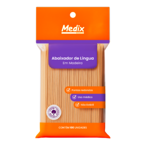 Abaixador de Língua 100 Unidades