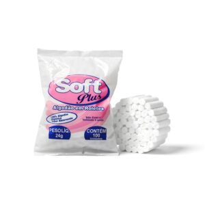 Rolete de Algodão Pacote com 100 Soft Plus