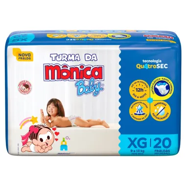 Fralda Descartável Infantil Jumbo XG 20 Unidades