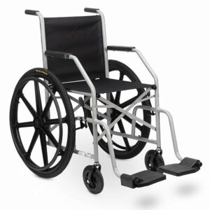 Cadeira de Rodas Nylon com Pneu Inflável Preta