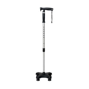 Bengala Tipo T 4 Pontas com Apoio Preto BC1703-PR