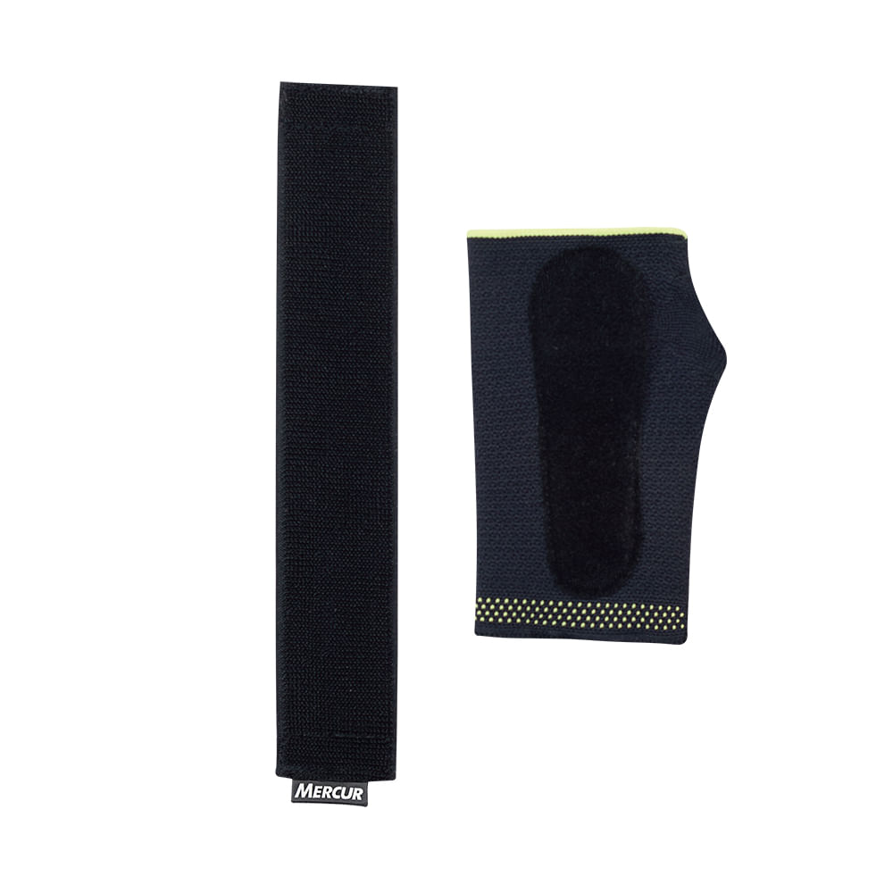 Munhequeira Compressiva Elástica com Tala Direita Preto/Verde Tamanho G - Imagem 6