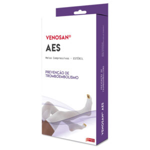 Meia de Compressão 7/8 AES 18mmHg Ponta Aberta Branca P