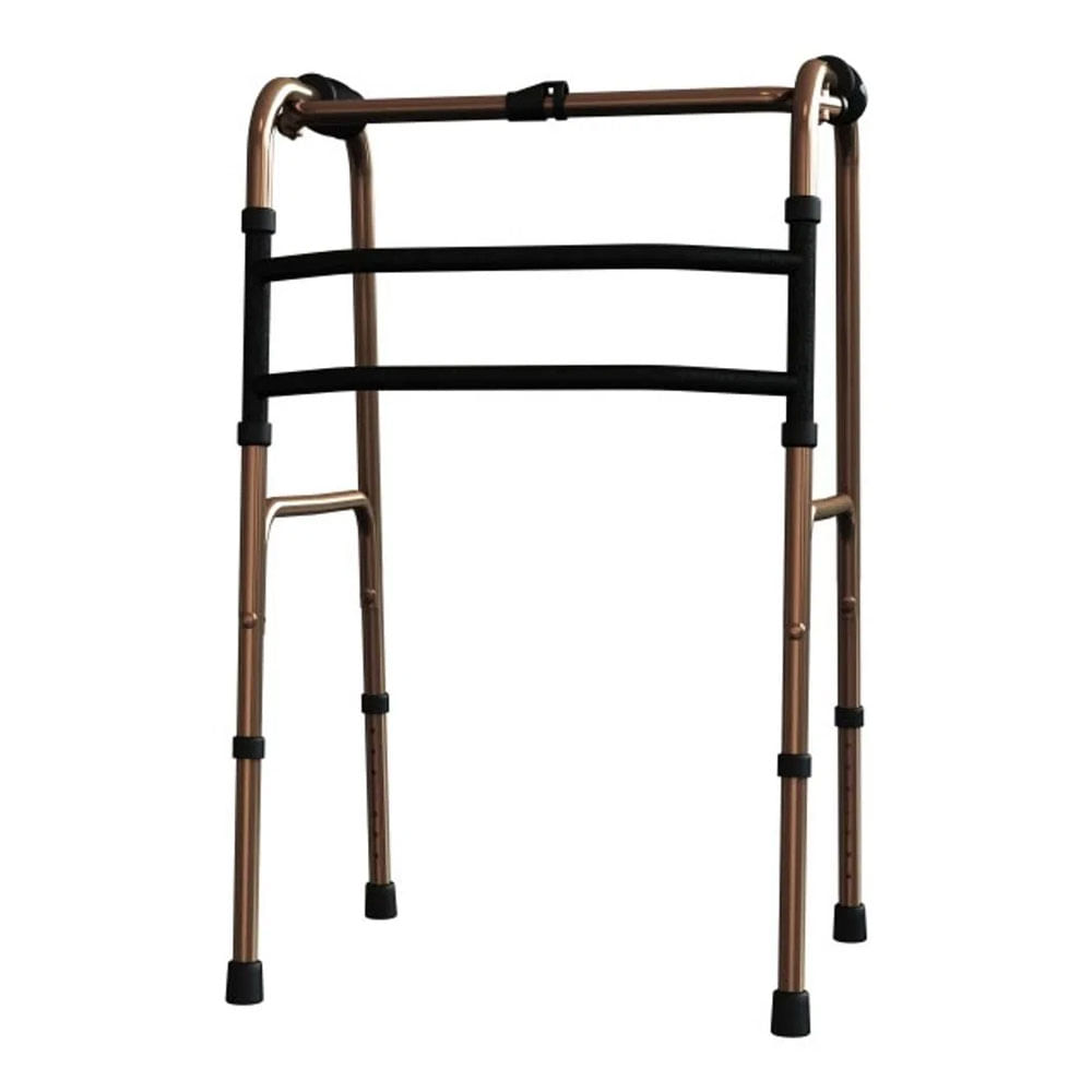 Andador Fixo Alumínio Dobrável Bronze