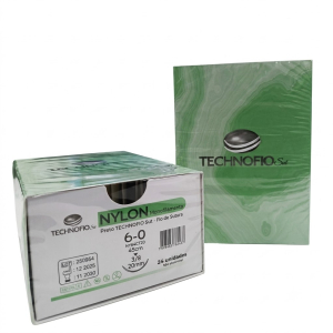 Fio Nylon Preto 4.0 com Agulha Circular Cortante 2,0cm