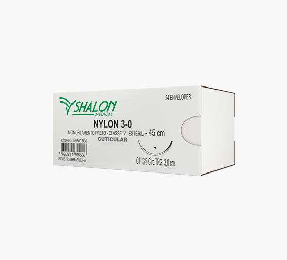 Nylon Preto Sertix 4-0 com Agulha 3 CT (Caixa 24 EN)