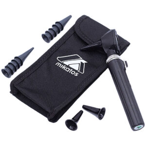Otoscópio Mini Mikatos Preto LED