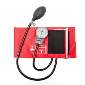 Tensiômetro Adulto Velcro Vermelho sem Estetoscópio PA2003
