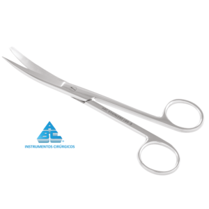 Tesoura Cirúrgica 15cm Fina Romba Curva