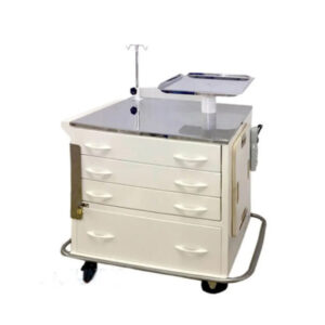 Carro para Emergência Pintado Tampo Inox