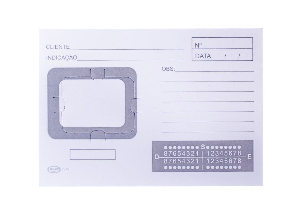 Ficha RX 1 Furo com 100 Folhas Papel 290g