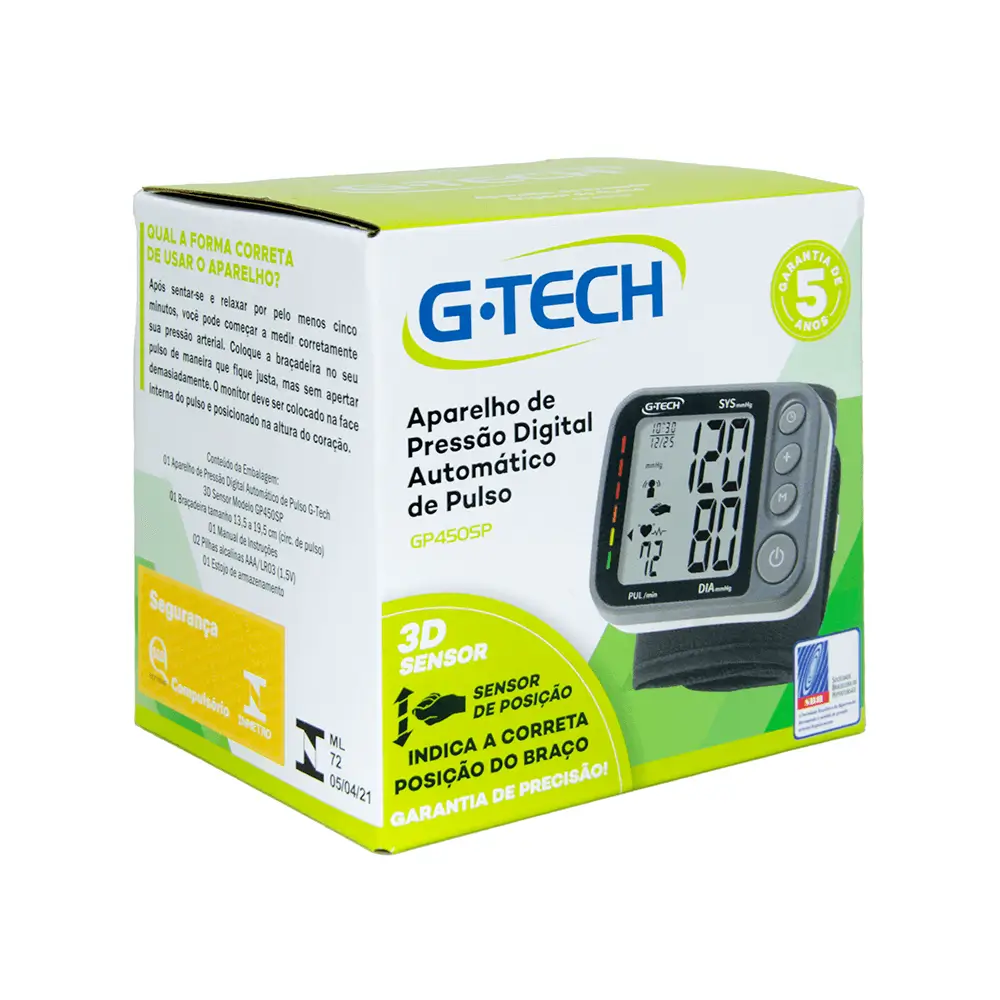 Tensiômetro Digital de Pulso GP450SP 3D Sensor - Imagem 4