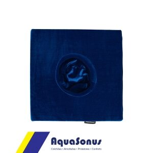 Almofada de Espuma Veludo Azul com Orifício
