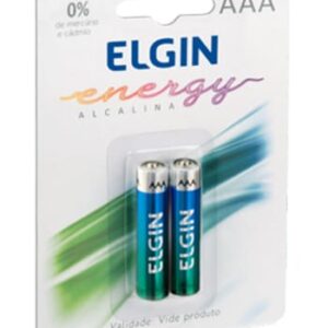 Pilha Alcalina Elgin AAA Palito com 2 Unidades