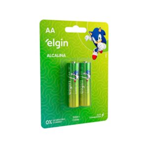 Pilha Alcalina Elgin AA Pequena com 2 Unidades