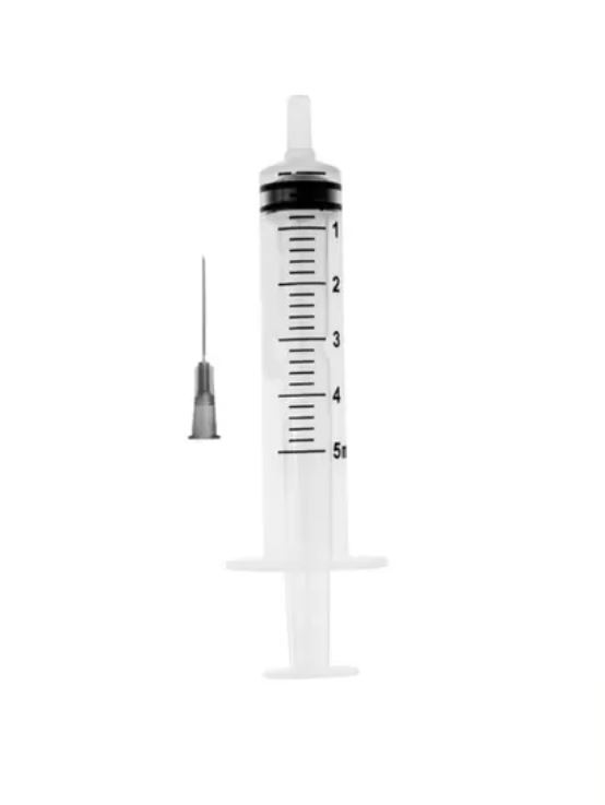 Seringa Descartável 5ml com Agulha 25 x 7 Luer Slip