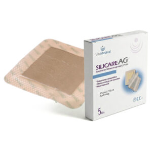 Curativo de Silicone com Espuma de Poliuretano com Prata 10x10cm