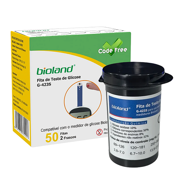 Tira para Glicosímetro Caixa com 50 Modelo G423S